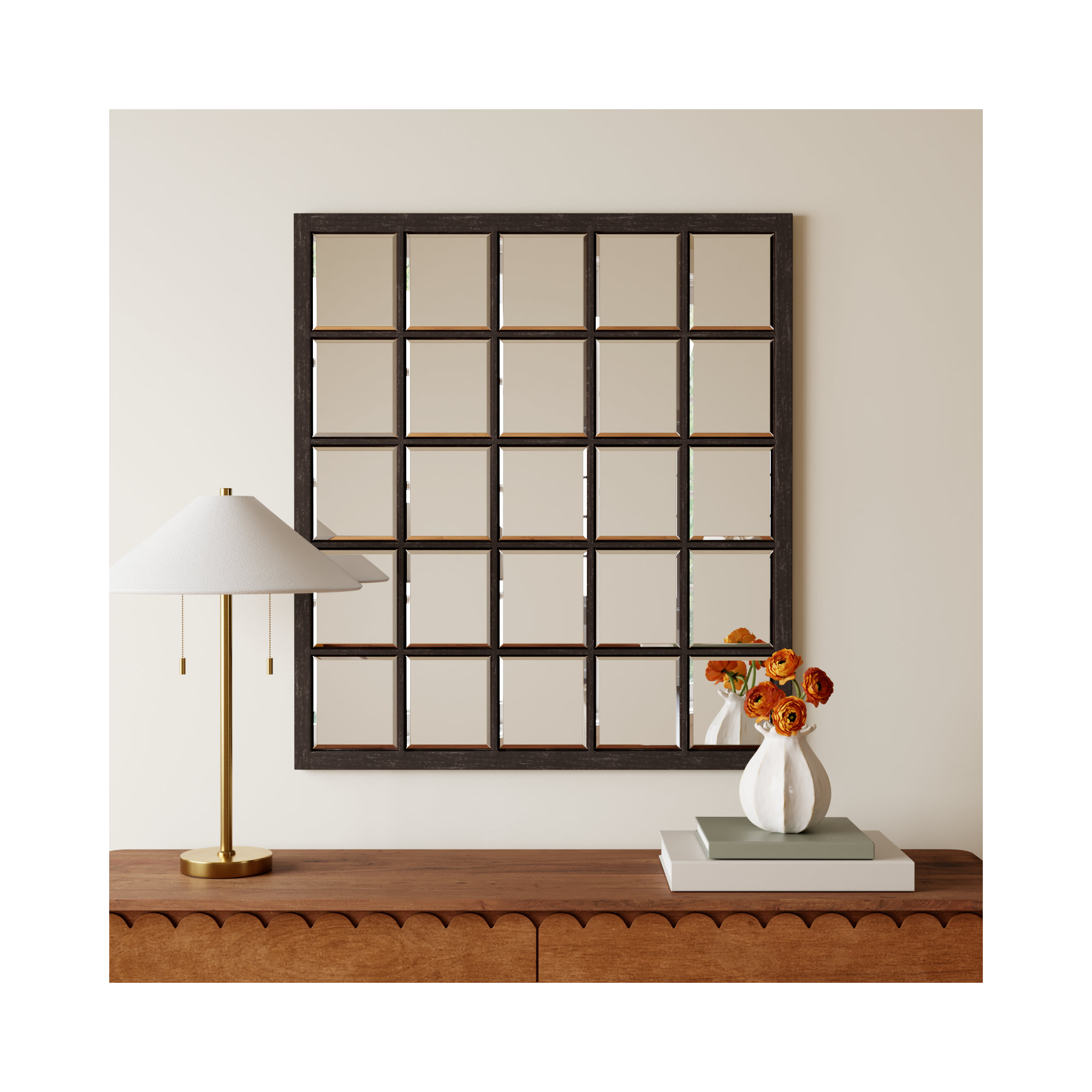 Manu Frameless Accent Mirror, Oil Rubbed Bronze