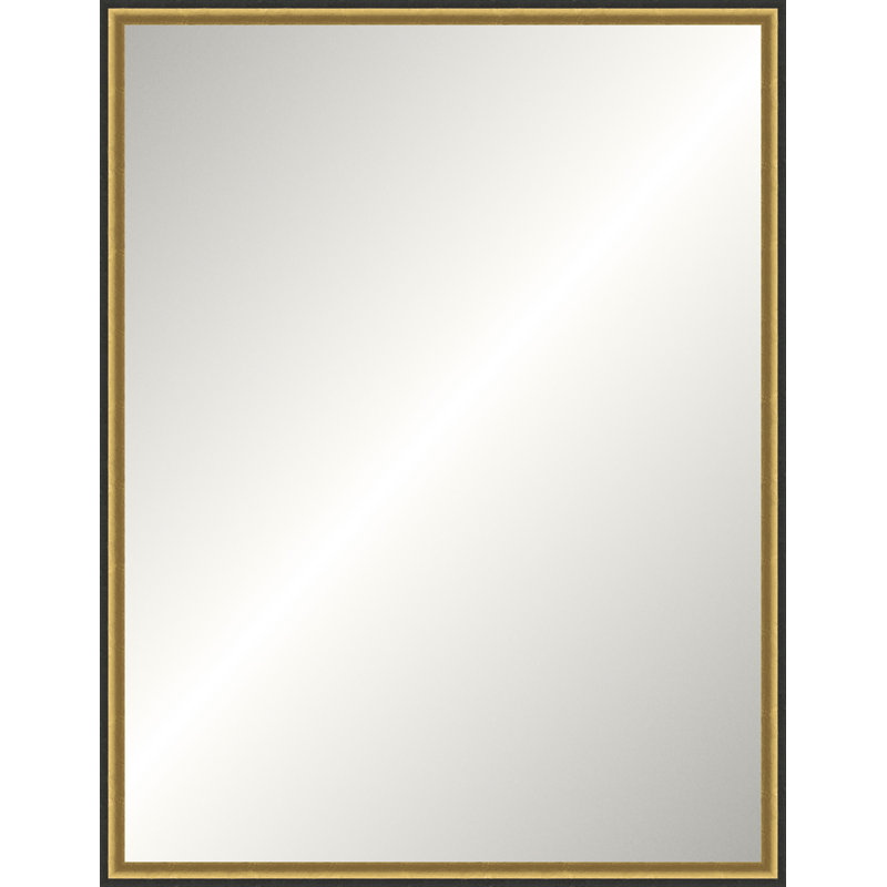 Gold  and Black Rustic Mirror, Medium rectangle