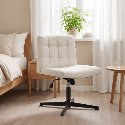 17 Stories Linen Office Chair