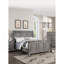 Tête de lit gris à tête de lit FB 1pc très grand lit californien avec mobilier de chambre à coucher en bois et finition chêne gris antique-1762800288-1762800291