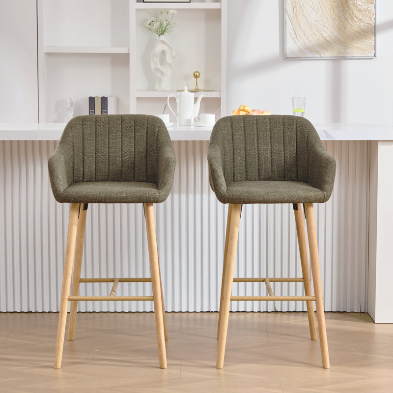 Ensemble de 2 tabourets de bar Modern, Green