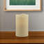 Bougie colonne sans flamme 5 po ivoire