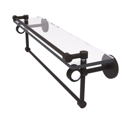 Margolis Glass Bracket Shelf with Towel Bar