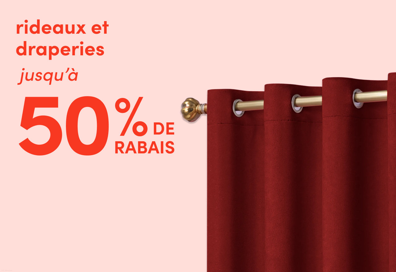 rideaux et draperies en solde