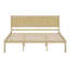 Platform Bed Frame With Headboard, Solid Pine Wood Slat Support - No Box Spring Needed-130557772