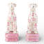 Figurines en porcelaine Whippet - pois roses (ensemble de 2)-576387776