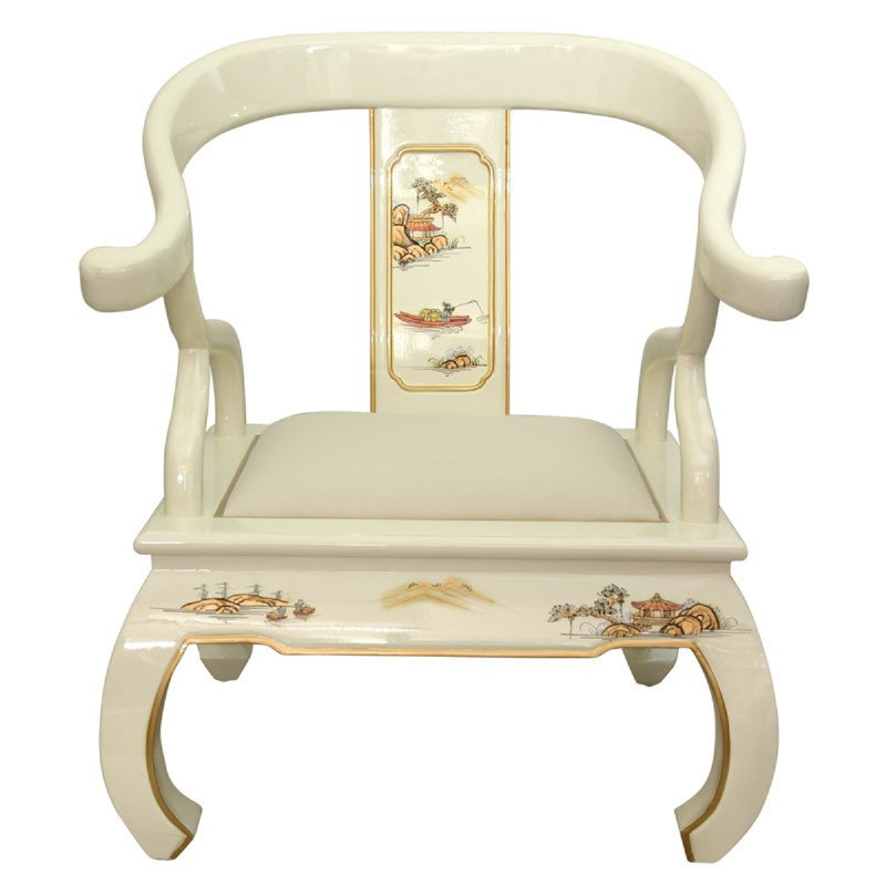 Fauteuil large de 26,5 po Feuerstein, Ivoire