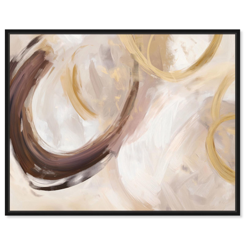 Zaylee I, toile de luxe, art abstrait par, Structure noire, H 17 po x l 21 po