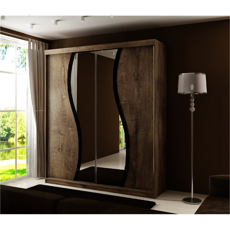 Lentini 2 Door Wardrobe, Walnut