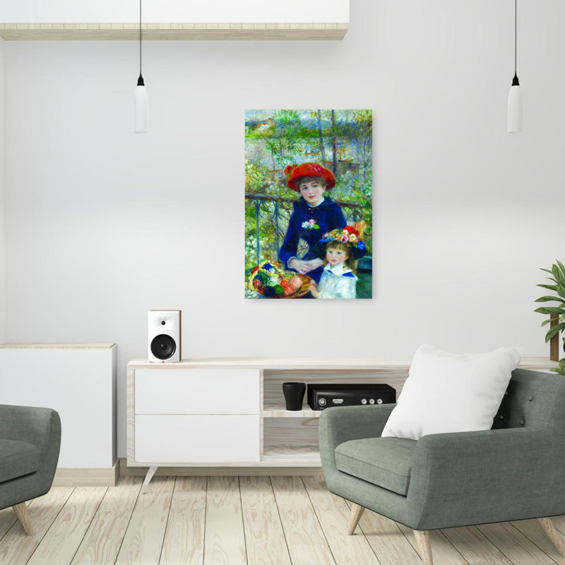 Deux sœurs, 1881, paysage abstrait classique, reproduction d'art mural, H 36 po x l 24 po