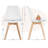 Dining Chairs Set Of 4, Mid-Century Modern Dining Chairs With PU Leather Seat Cushion, Ergonomic Molded Plastic Shell Chair With Solid Beech Wood Legs, Armless Kitchen Side Chairs For Dining Room, Living Room, Office-1361292382