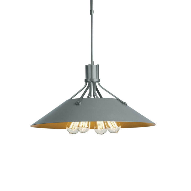 Henry 4 - Light Single Cone Pendant, Vintage Platinum, Bronze