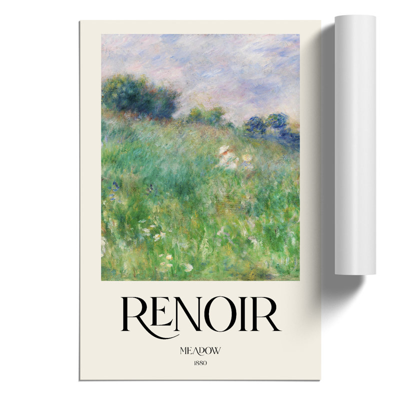 Meadow Print by Pierre Auguste Renoir - Frameless Print, 59cm H x 42cm W x 0.1cm D
