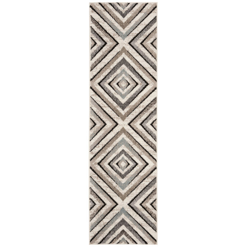 Hoopes Geometric Hand Woven Area Rug, Runner 69 x 244 cm