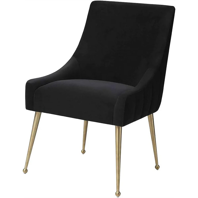 Chaise d'appoint Firkins, Noir, Or