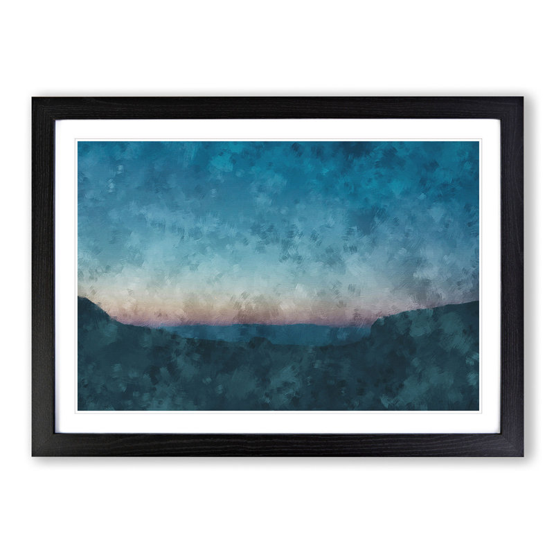 Over the Mountains - Picture Frame Graphic Art Print, Black, 33cm H x 45cm W x 2cm D