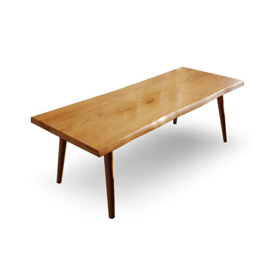 Brown Rectangular Solid Wood Butterfly Table