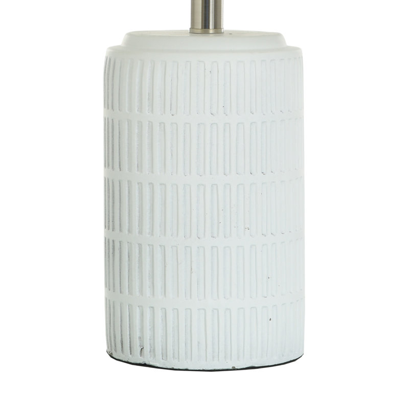 Lampe de table patinée 21 po Kaler, Blanc