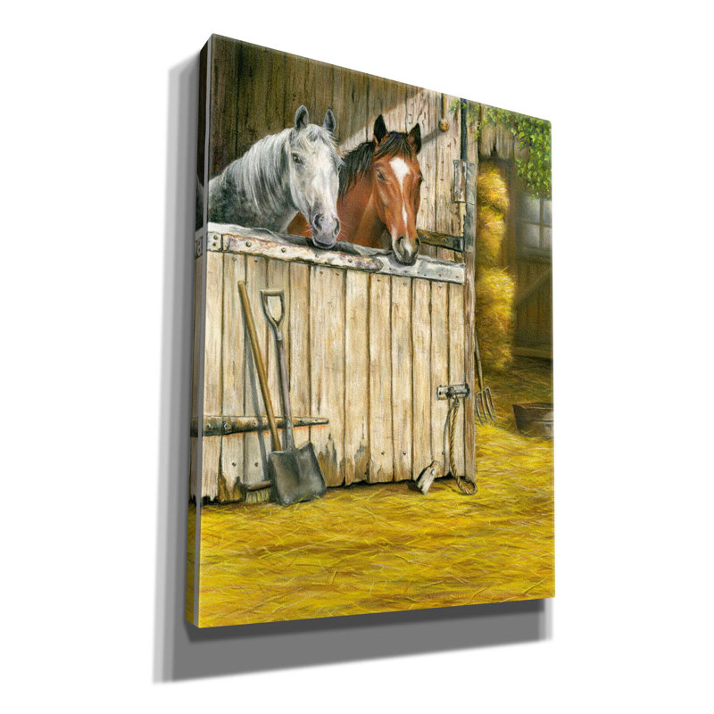 «Friends On Canvas» par Janet Pidoux, H 16 po x l 12 po x P 0,75 po