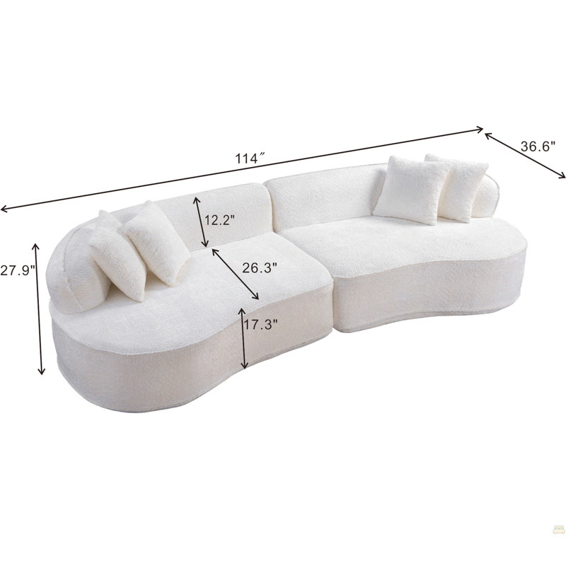 Canapé modulaire surdimensionné en L surdimensionné
