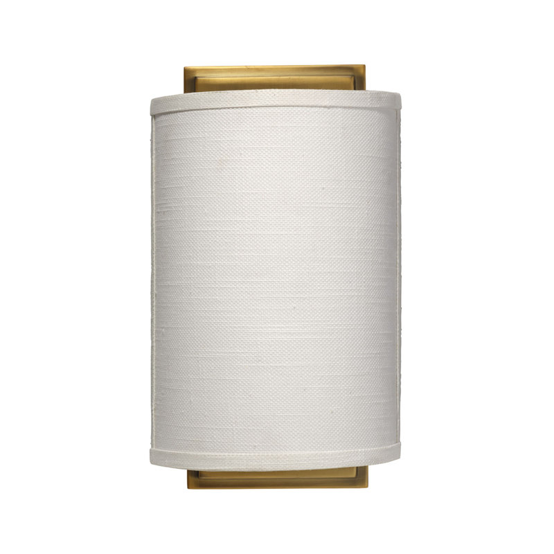 Riley Raffia 1-Light Wall Sconce, White