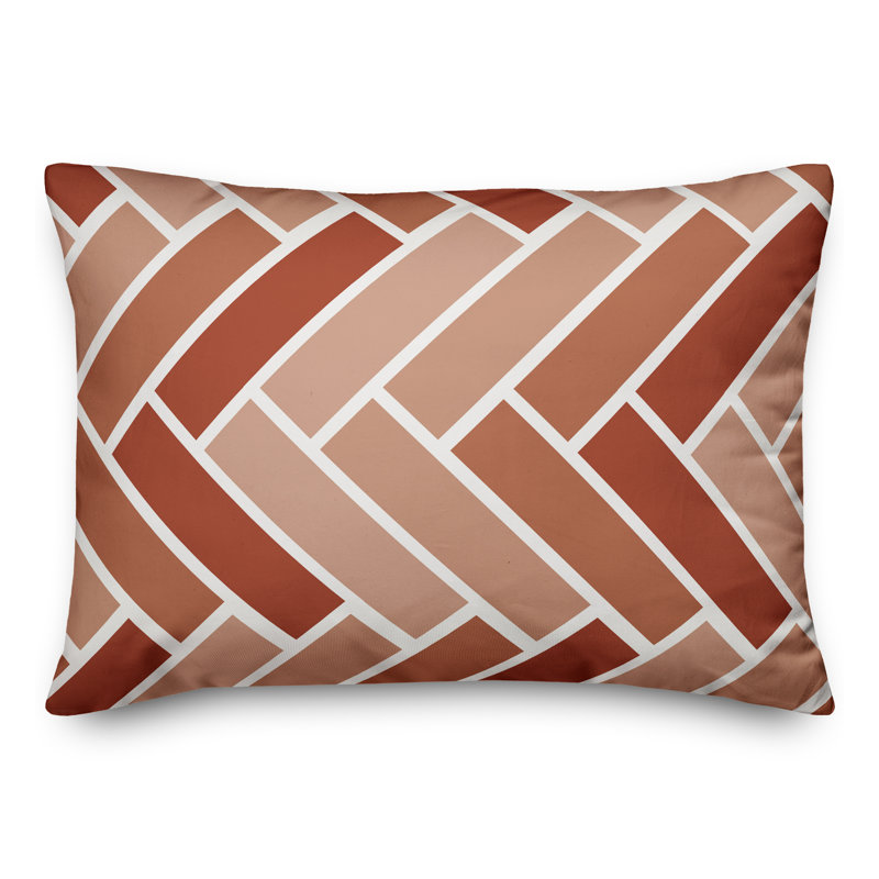  Housse et insert de coussin d'extérieur pour l'extérieur, Orange / Rouge, Géométrique 2