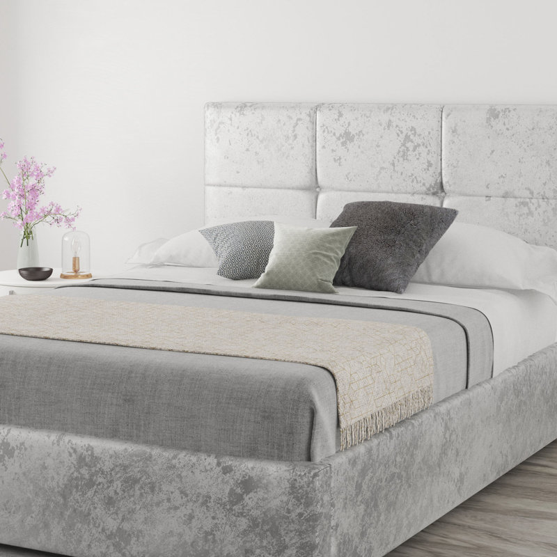 Kellen Upholstered Headboard, Single (3'), Velvet Silver