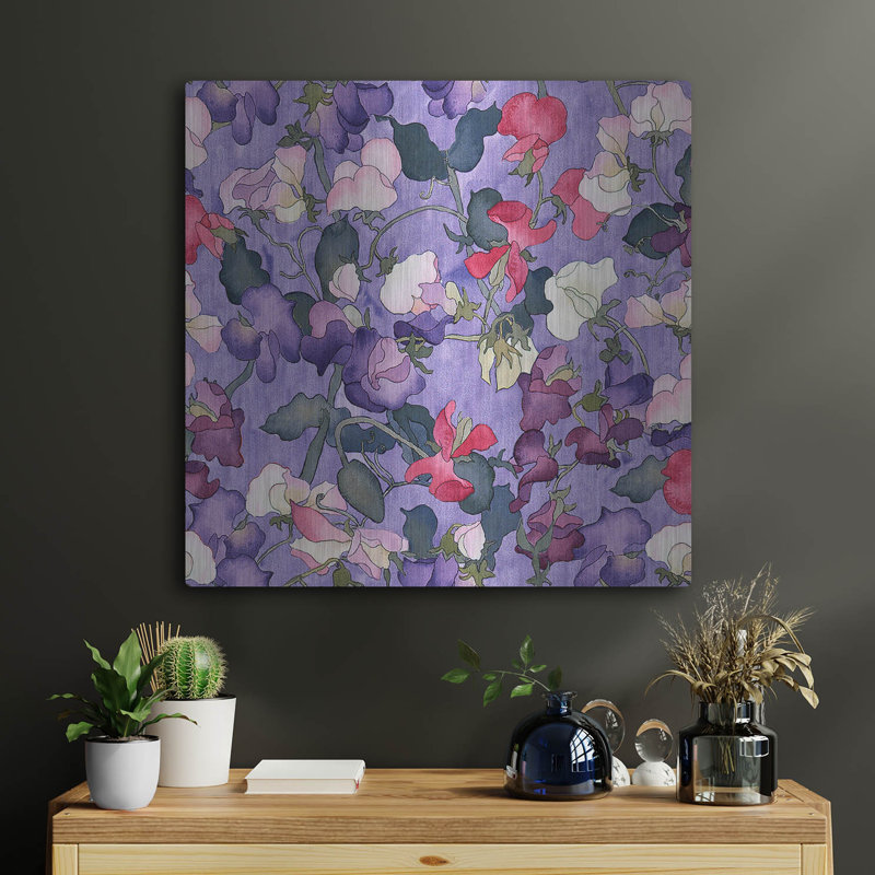 «Sweet Peas Motif-lumière» par Carissa Luminess, H 24 po x l 24 po