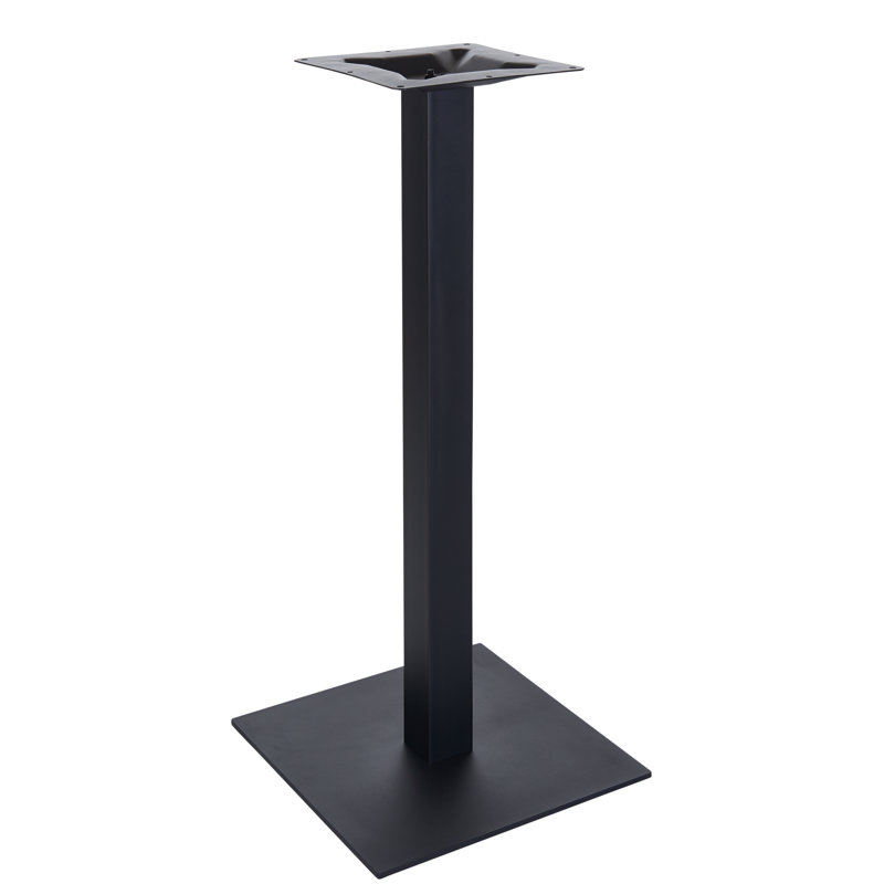 Uptown Black Steel 18" Square Bar Height Table Base