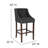 Ahseem 24" High Transitional Tufted Walnut Counter Height Stool-2028909506-2028909532