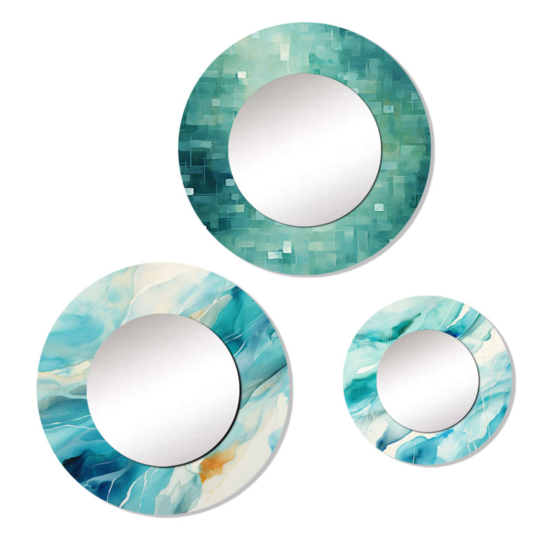 Miroir Turquoise Waves Impressions Of Infinity VII
