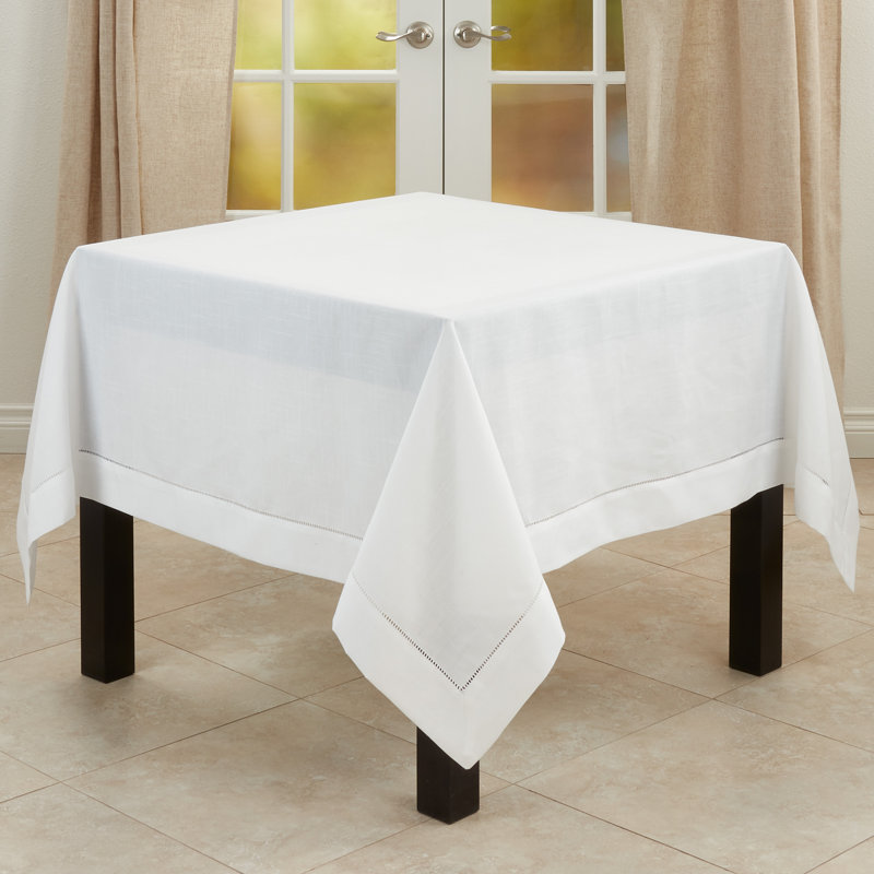 Rochester Polyester Tablecloth, White, 40" Square