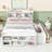 Full Bed With Bookcase Headboard, Under Bed Storage Drawers And Bed-end Storage Case-1416885983
