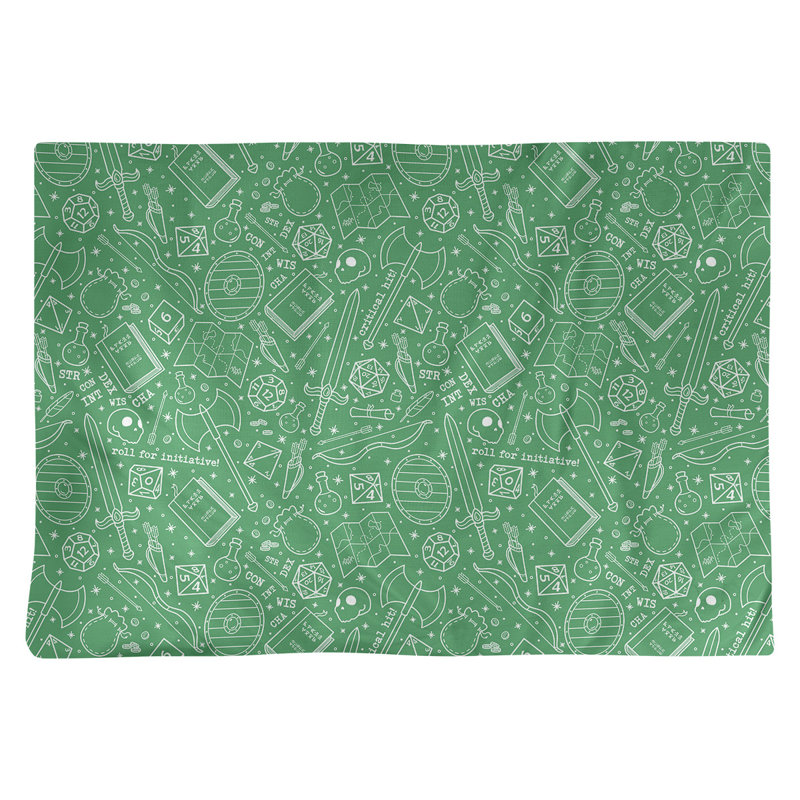Katelyn Elizabeth Cotton Abstract Rectangle Placemat, Green/White