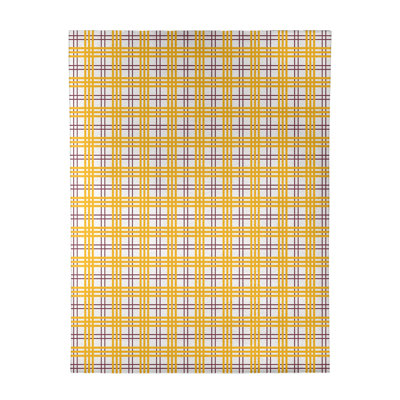 Tapis jaune / blanc à carreaux