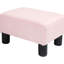 Repose-pieds en rose - Cube rembourré en lin pour le salon, siège confortable rembourré en mousse éponge 24D, structure en bois massif et 4 pieds, léger et facile à déplacer, L 15,75 po x l 11,75 po, H 9,5 po, 220 lb