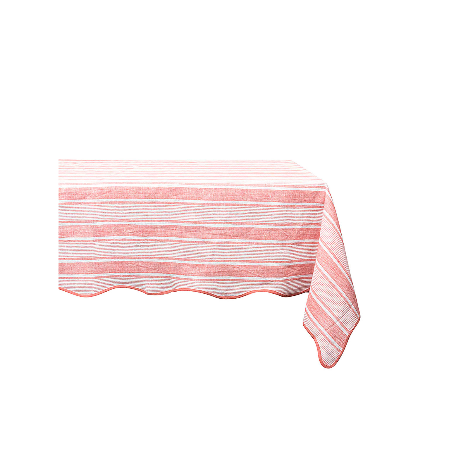 Cabana Stripe 60" x 120" Tablecloth, Coral