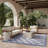 Adianey Red Barrel Studio Easy Care Trellis Denim Blue Indoor/Outdoor Area Rug-2086793196