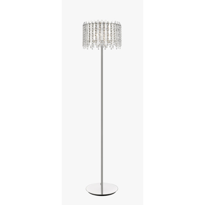 Reeside 158cm Chrome Traditional Floor Lamp