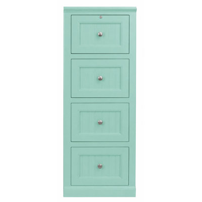 18.25'' Wide 4 -Drawer Solid Wood File Cabinet