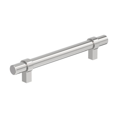 Central 5-1/16 inch (128mm) Center-to-Center Polished Chrome Cabinet Pull - 25 Pack