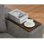 Boucle pour la maison, 3 places et 2 avec table de bout, confort luxueux gris foncé - revêtement moderne-1359304500