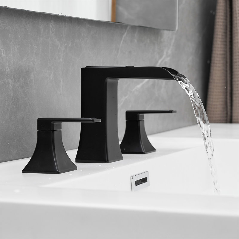 2-handle Bathroom Faucet with Drain Assembly