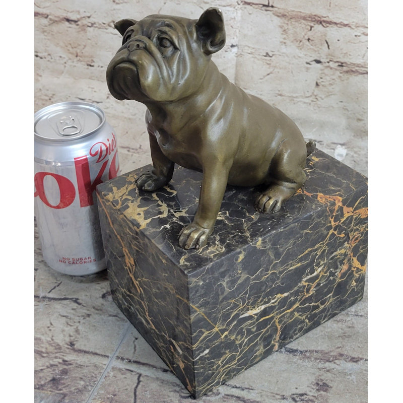 15 bouledogue anglais avec sculpture en bronze