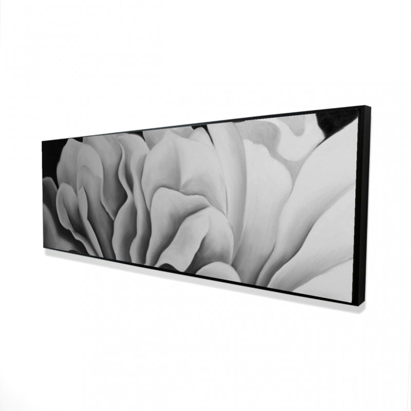 «Beautiful Black and White Flower» sur toile