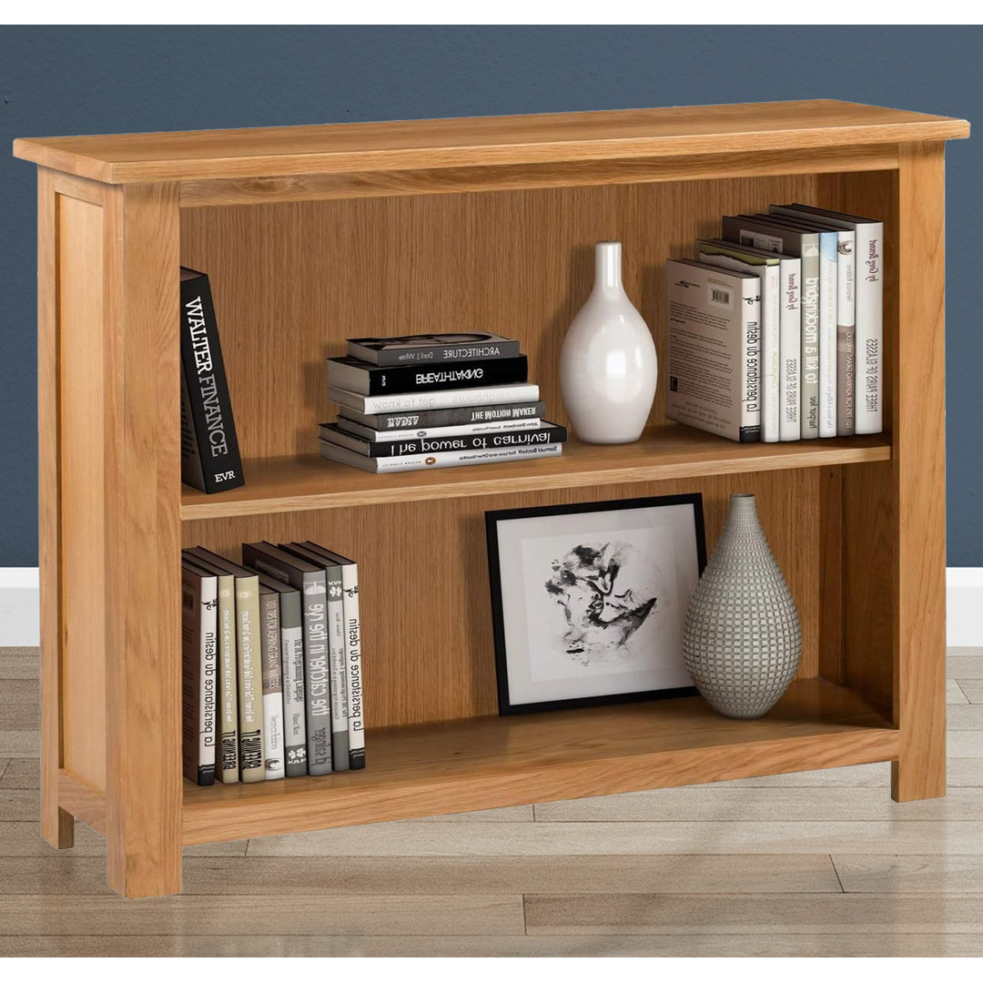 Hatcher 80cm H x 100cm W Solid Wood Standard Bookcase