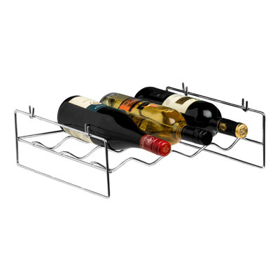 Wall Mounted Wine Bottle Rack in Chrome