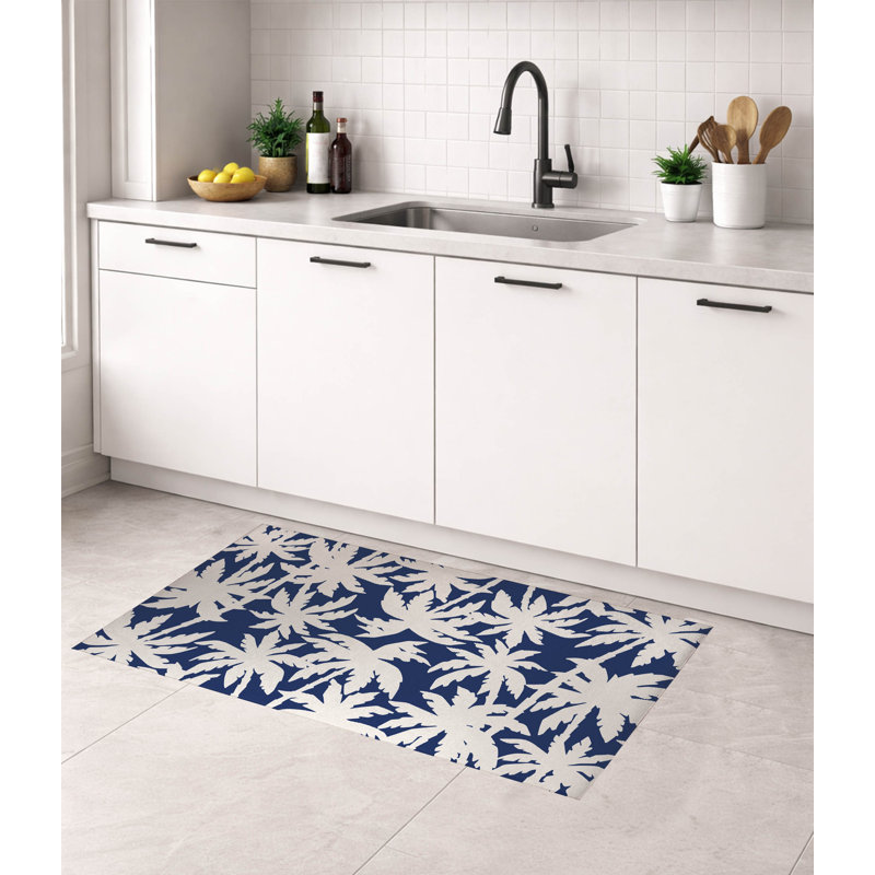 Tapis de cuisine California Dreaming, Rectangle 5 pi x 7 pi, Marine