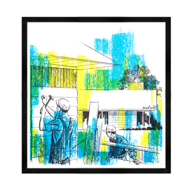 Construction - Impression de cadre photo, Cadre noir