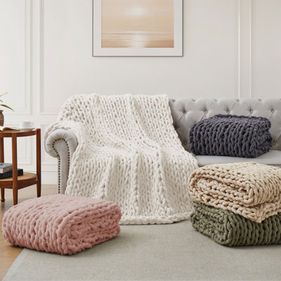 Jeté en laine Peace Nest Chunky Knit